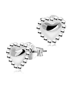 Heart Silver Studs Earring STS-752